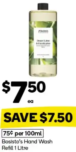 Woolworths Bosisto's Hand Wash Refill offer