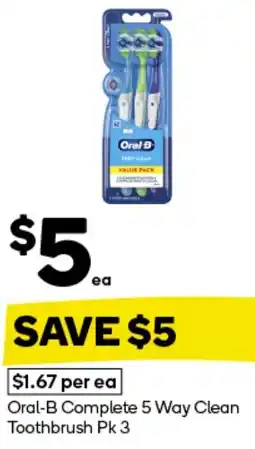 Woolworths Oral-B Complete 5 Way Clean Toothbrush offer