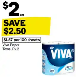 Woolworths Viva Paper Towel offer