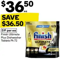 Woolworths Finish Ultimate Plus Dishwasher Tablets offer