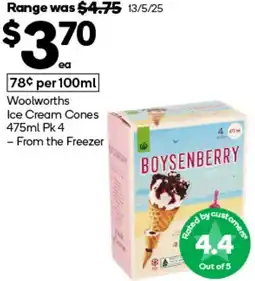 Woolworths Woolworths Ice Cream Cones offer