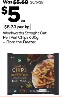 Woolworths Woolworths Straight Cut Peri Peri Chips offer