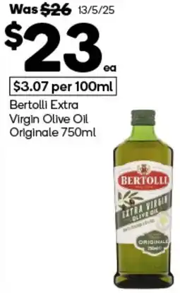 Woolworths Bertolli Extra Virgin Olive Oil Originale offer