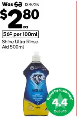 Woolworths Shine Ultra Rinse Aid offer