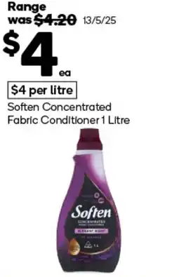 Woolworths Soften Concentrated Fabric Conditioner offer