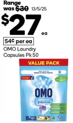Woolworths OMO Laundry Capsules offer