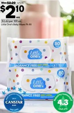 Woolworths Little One's Baby Wipes offer