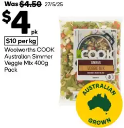 Woolworths Woolworths COOK Australian Simmer Veggie Mix Pack offer