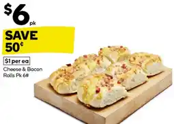 Woolworths Cheese & Bacon Rolls offer