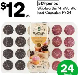 Woolworths Woolworths Mini Vanilla Iced Cupcakes offer
