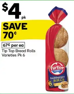 Woolworths Tip Top Bread Rolls Varieties offer