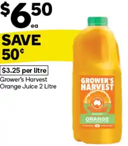 Woolworths Grower's Harvest Orange Juice offer