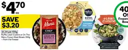 Woolworths Ruffle, Lean Cuisine or On The Menu Frozen Meal Bowls offer