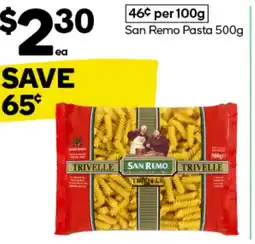 Woolworths San Remo Pasta offer