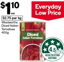 Woolworths Woolworths Diced Italian Tomatoes offer