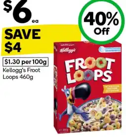 Woolworths Kellogg's froot loops offer