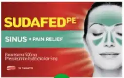 Woolworths Sudafed PE Sinus & Pain Relief Tablets offer