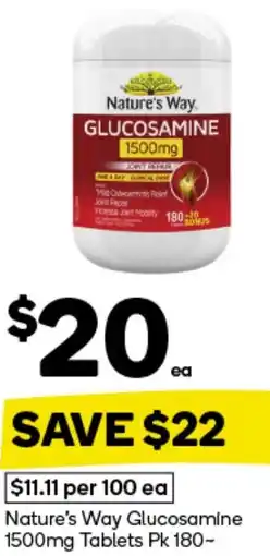 Woolworths Nature's Way Glucosamine Tablets offer