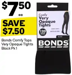 Woolworths Bonds Comfy Tops Comfy Very Opaque Tights Black offer