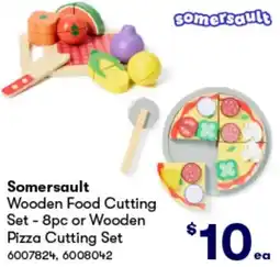 Woolworths Somersault Wooden Food Cutting Set 8pc or Wooden Pizza Cutting Set offer