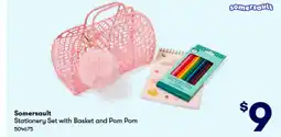 Woolworths Somersault Stationery Set with Basket and Pom Pom offer