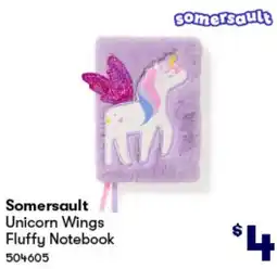 Woolworths Somersault Unicorn Wings Fluffy Notebook offer
