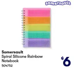 Woolworths Somersault Spiral Silicone Rainbow Notebook offer
