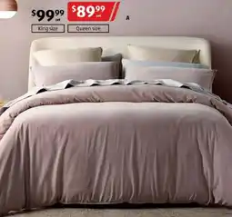 ALDI Cotton Velvet Quilt Cover Set - Queen Size offer