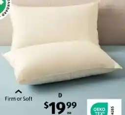 ALDI Organic Cotton Cover Pillow with Repreve' Filling offer