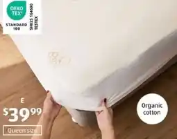 ALDI Organic Cotton Waterproof Mattress Protector- Queen Size offer