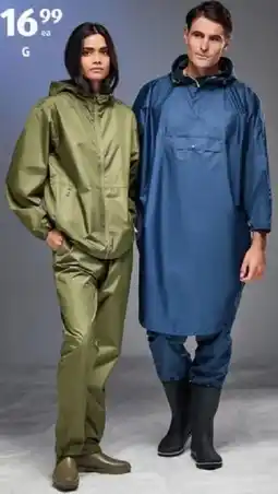 ALDI Adult's Packable Rain Jacket, Pants or Poncho offer