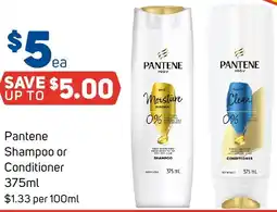 Foodland Pantene Shampoo or Conditioner offer