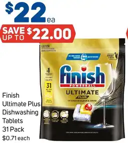 Foodland Finish Ultimate Plus Dishwashing Tablets offer