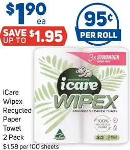 Foodland iCare Wipex Recycled Paper Towel offer
