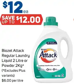 Foodland Biozet Attack Regular Laundry Liquid or Powder offer