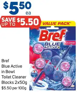 Foodland Bref Blue Active in Bowl Toilet Cleaner Blocks offer
