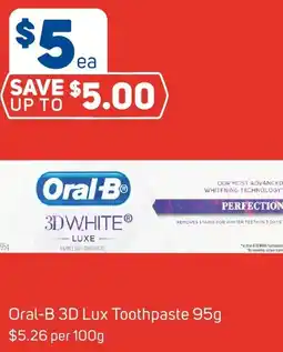 Foodland Oral-B 3D Lux Toothpaste offer