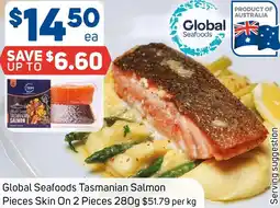 Foodland Global Seafoods Tasmanian Salmon Pieces Skin offer