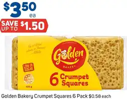 Foodland Golden Bakery Crumpet Squares offer