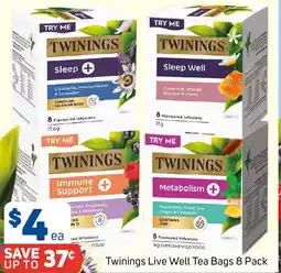 Foodland Twinings Live Well Tea Bags offer