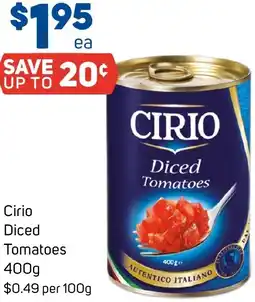 Foodland Cirio Diced Tomatoes offer