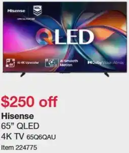 Costco Hisense 65” Qled 4k tv offer