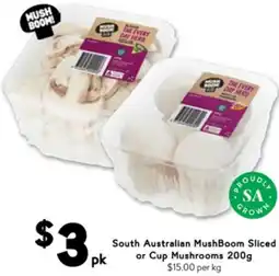 Drakes South Australian MushBoom Sliced or Cup Mushrooms offer