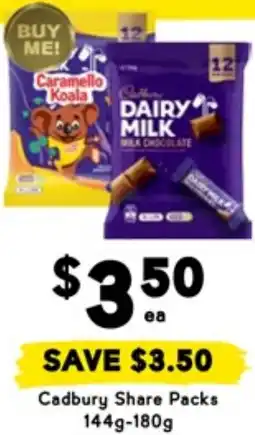 Drakes Cadbury Share Packs offer