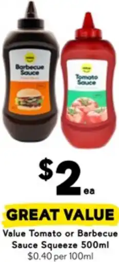 Drakes Value Tomato or Barbecue Sauce Squeeze offer