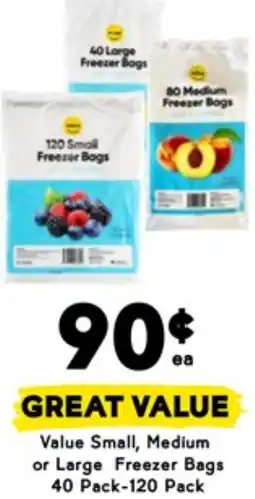 Drakes Value Small, Medium or Large Freezer Bags offer