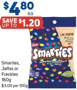 Foodland Smarties, Jaffas or Freckles offer