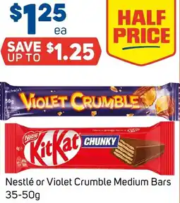 Foodland Nestlé or Violet Crumble Medium Bars offer