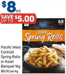 Foodland Pacific West Cocktail Spring Rolls or Asian Banquet offer