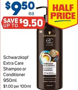 Foodland Schwarzkopf Extra Care Shampoo or Conditioner offer